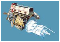 Двигатель Мерседес с системой механического непосредственного впрыска БОШ. 1953г.