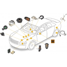 Датчики и импульсы управления исполнительными элементами автомобиля